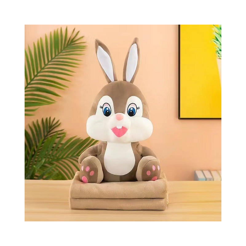 Koc Maskotka 2 W 1 Poduszka Zając