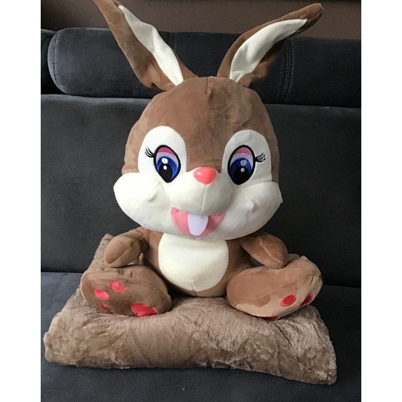 Koc Maskotka 2 W 1 Poduszka Zając