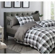 Pościel 160x200 Dwustronna Bawełna Satynowa Collection World Kratka