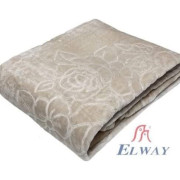 Koc Elway Gruby Tłoczony 200/240cm Kość Słoniowa