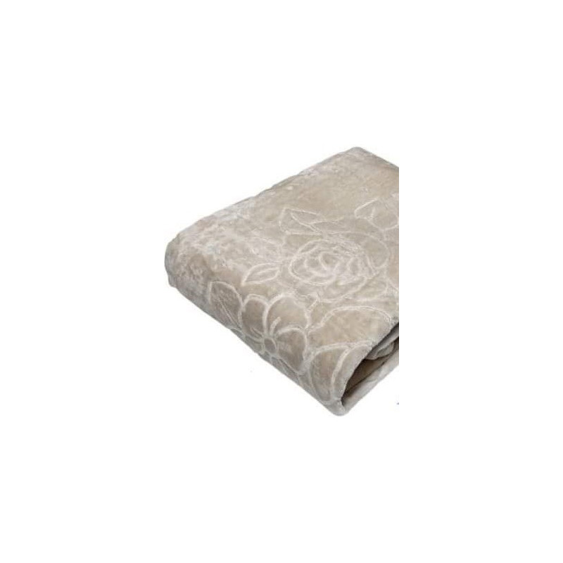 Koc Elway Gruby Tłoczony 200/240cm Kość Słoniowa