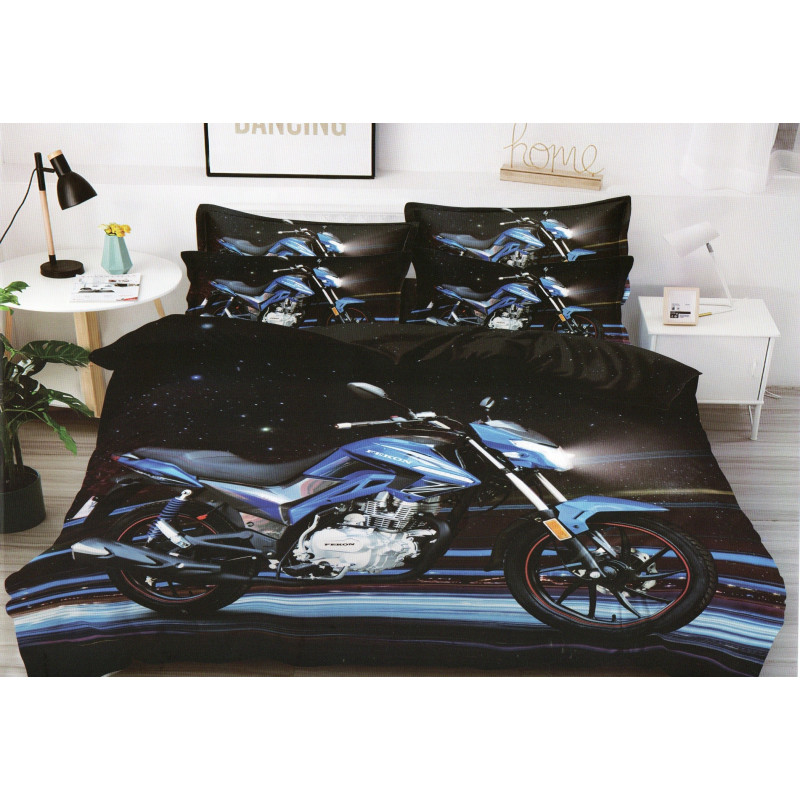 Pościel 3D Satyna Bawełniana 160/200 4cz Motor