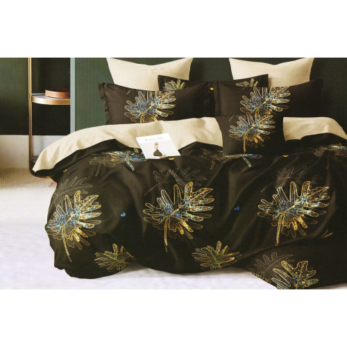 Pościel 3D Satyna Bawełniana 160/200 4cz Liście