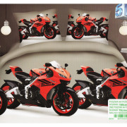 Pościel 3D Satyna Bawełniana 160/200 3cz Motory