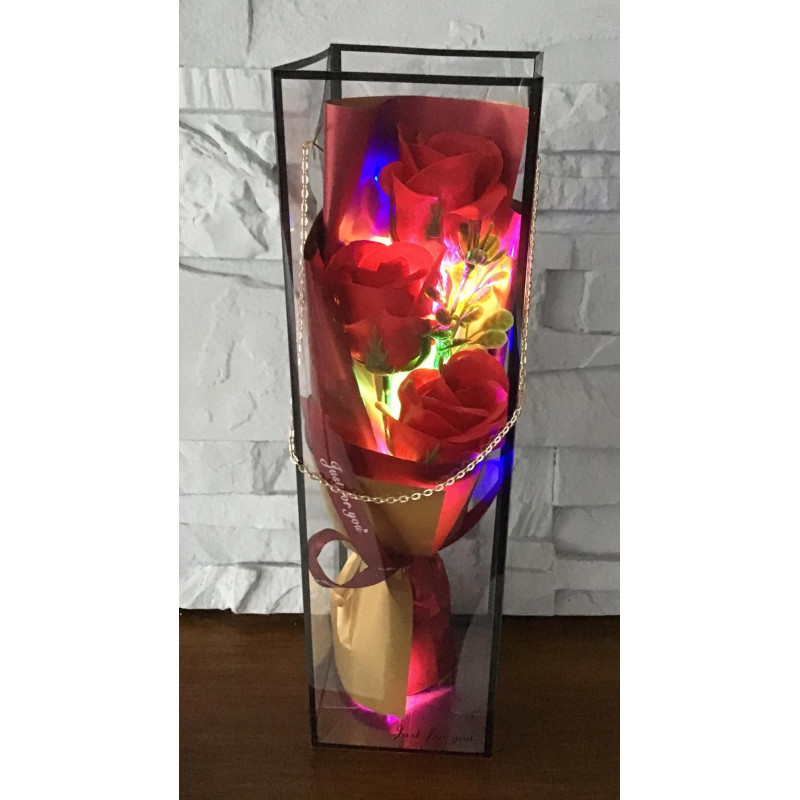 Bukiet Róż Świecący Na Prezent