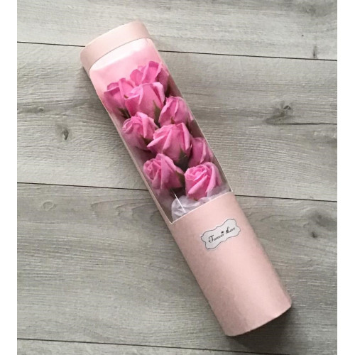 Bukiet Róż Świecący Led Na Prezent Różowe