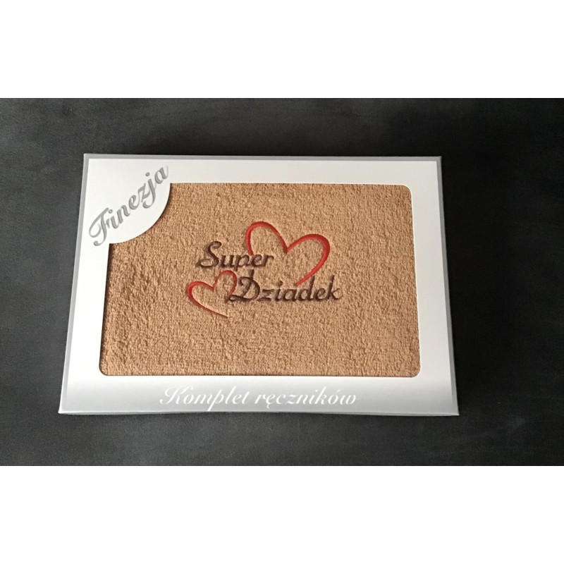Ręcznik Kąpielowy Bawełniany 70/140 Z Haftem Dla Dziadka Kartonik