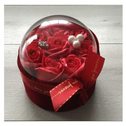 Flower Box Mydlany Bukiet Czerwone Róże