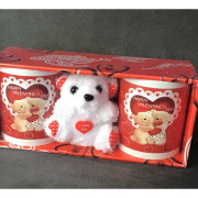 Zestaw 2 Kubków Ceramicznych Z Misiem Prezent Dla Zakochanych