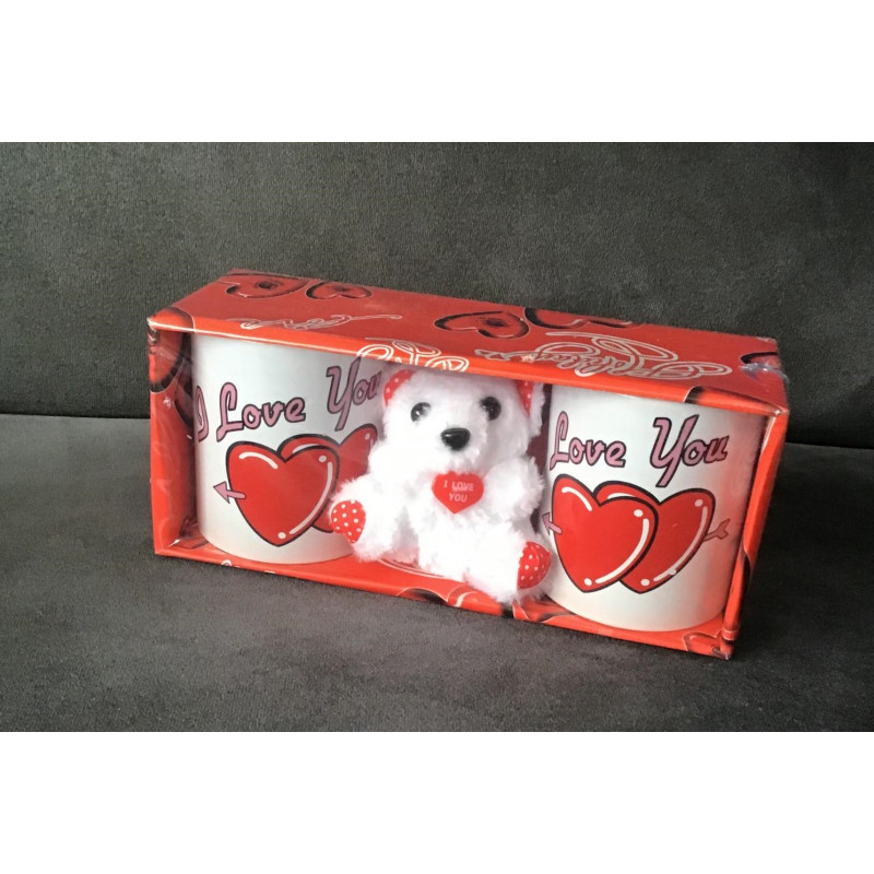 Zestaw 2 Kubków Ceramicznych Z Misiem Prezent Dla Zakochanych