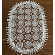 Serwetka Owalna 30x45 Koronkowa Biała