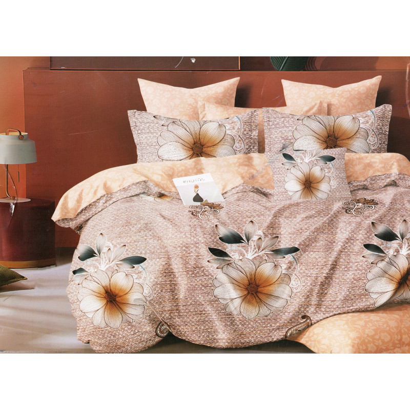Pościel 3D Satyna Bawełniana 160/200 4 Części Kwiaty