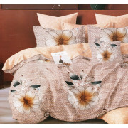 Pościel 3D Satyna Bawełniana 160/200 4 Części Kwiaty