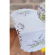 Bieżniki /Serwety Białe Haftowane Lawenda