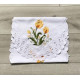 Bieżniki /Serwety Białe Haftowane Żółte Tulipany