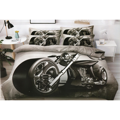 Pościel 3D Satyna Bawełniana 160/200 4cz Motor