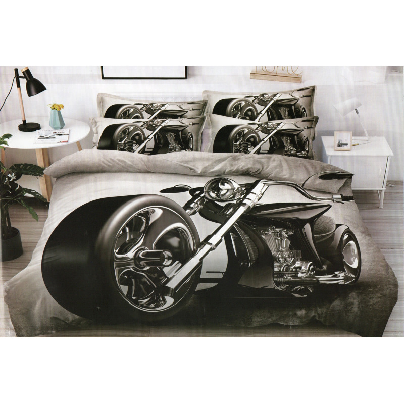 Pościel 3D Satyna Bawełniana 160/200 4cz Motor