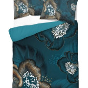 Pościel Satynowa Z Mikrowłókna 160x200 3cz Detexpol Kwiaty