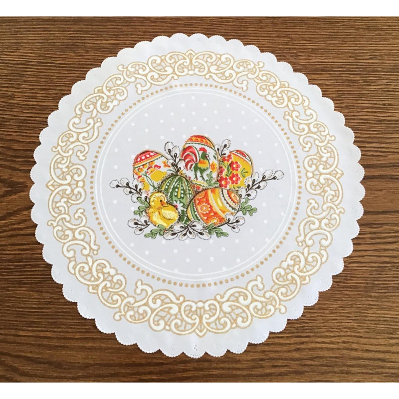 Serwetka 35cm Z Nadrukiem Świątecznym Pisanki