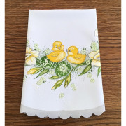 Bieżnik Owalny 50x110 Świąteczny Wielkanoc Kurczaczki