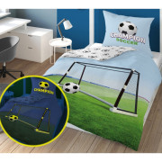 Pościel Fluorescencyjna 100% Bawełna 160x200cm 2cz Piłka/Bramka