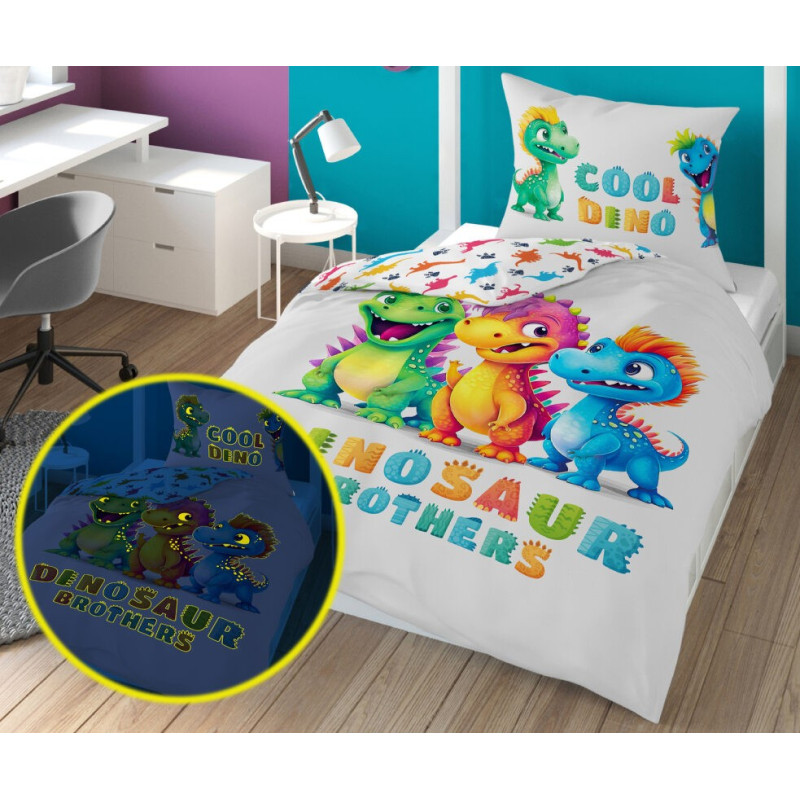 Pościel Fluorescencyjna 100% Bawełna 160x200cm 2cz Dinusie