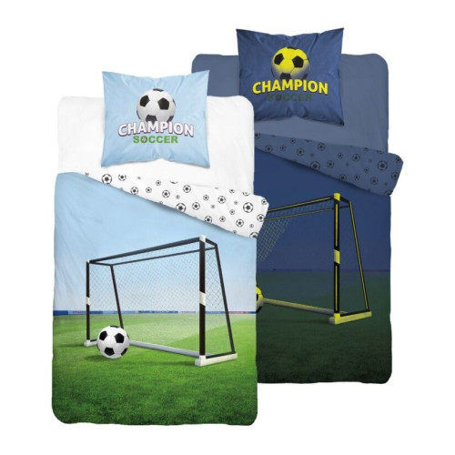 Pościel Fluorescencyjna 100% Bawełna 140x200cm 2cz Piłka/Bramka