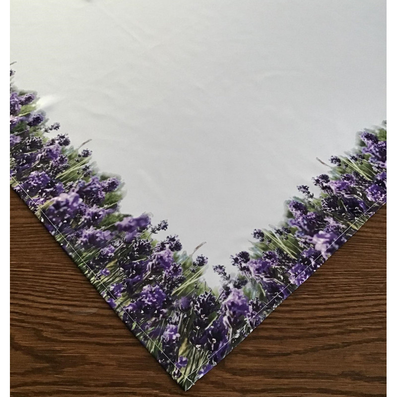 Bieżniki/Serwety Białe Drukowane Lawenda