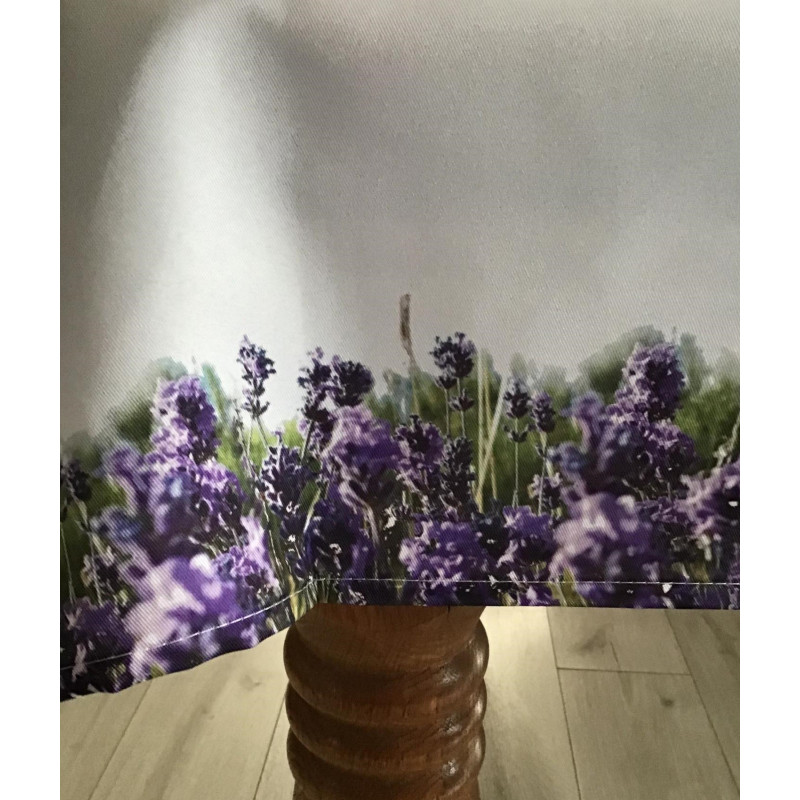 Obrus Biały 150x260 Drukowany Lawenda