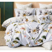 Pościel 3D Satyna Bawełniana 160/200 4cz Kwiaty