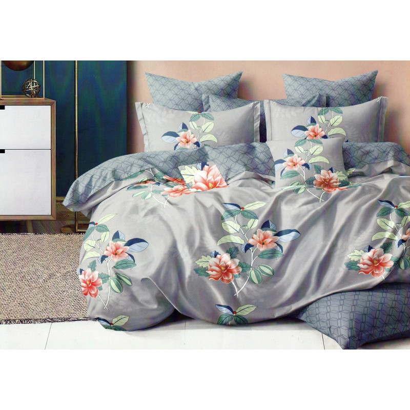 Pościel 3D Satyna Bawełniana 160/200 4cz Kwiaty