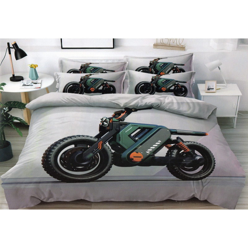Pościel 3D Satyna Bawełniana 160/200 4cz Motor