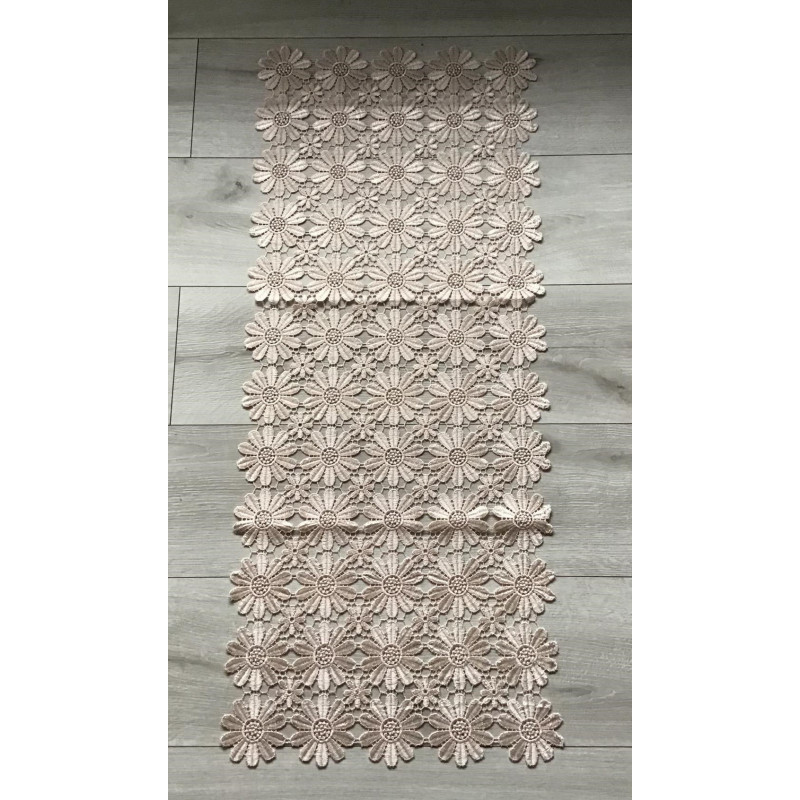 Bieżniki/Serwety Z Gipiury Całe Koronkowe Beżowe Kwiaty