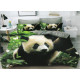 Pościel 3D Satyna Bawełniana 220/200 4cz Panda