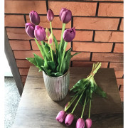 Tulipany Silikonowe 40cm Bukiet 5szt Fioletowe