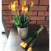 Tulipany Silikonowe 40cm Bukiet 5szt Cieniowany Pomarańczowy