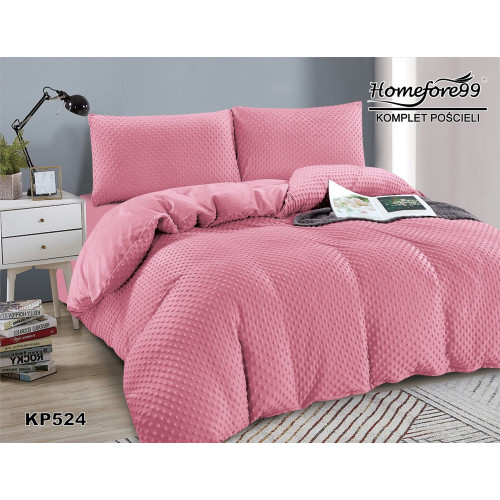 Pościel Mikrofibra Welurowa Minky 160x200 Różowa