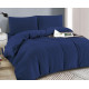 Pościel Mikrofibra Welurowa Minky 220x200 Granatowa