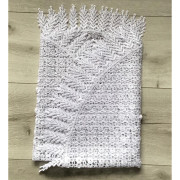 Obrus Biały Okrągły Cały Koronkowy