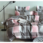 Pościel 220x200 Dwustronna Bawełna Satynowa Collection World Krata