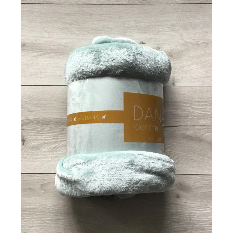 Koc Z Mikrofibry Gładki 160x200cm Miętowy