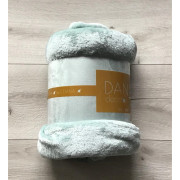 Koc Z Mikrofibry Gładki 160x200cm Miętowy