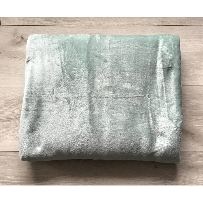 Koc Z Mikrofibry Gładki 220x200cm Miętowy