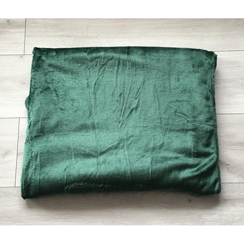 Koc Z Mikrofibry Gładki 160x200cm Zieleń Butelkowa