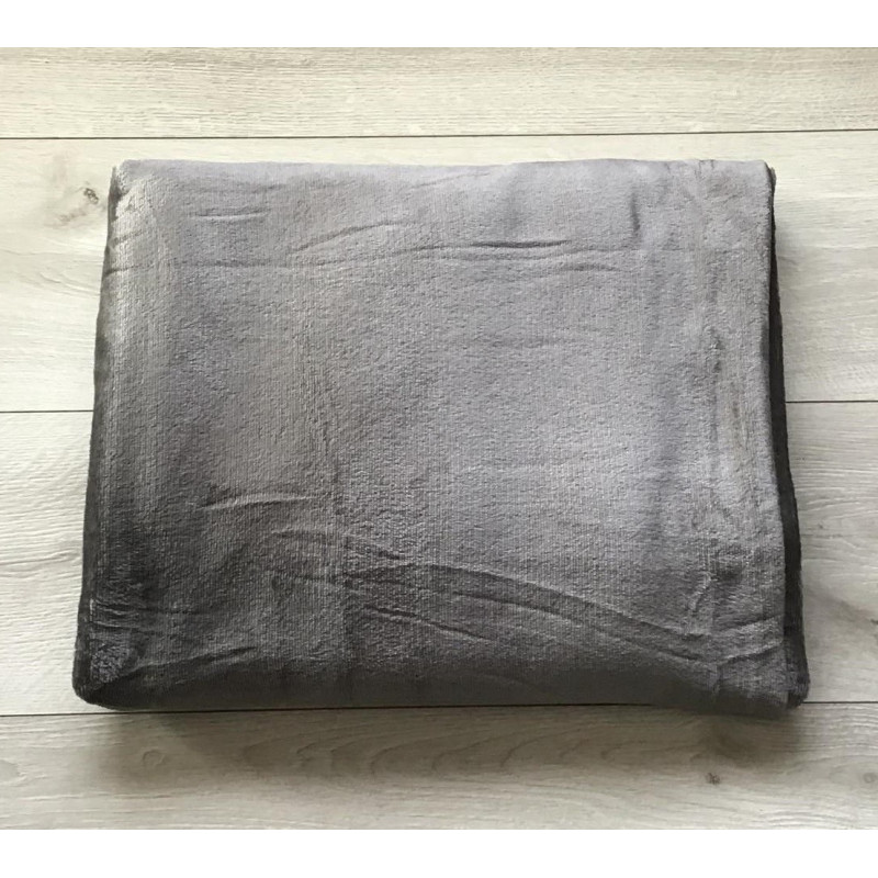 Koc Z Mikrofibry Gładki 160x200cm Szary