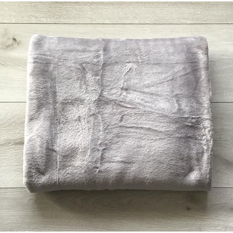 Koc Z Mikrofibry Gładki 220x200cm Jasny Szary