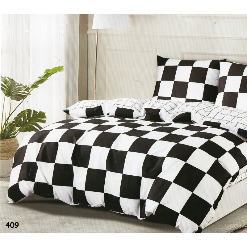 Pościel 220x200 Dwustronna Bawełna Satynowa Collection World Szachowni