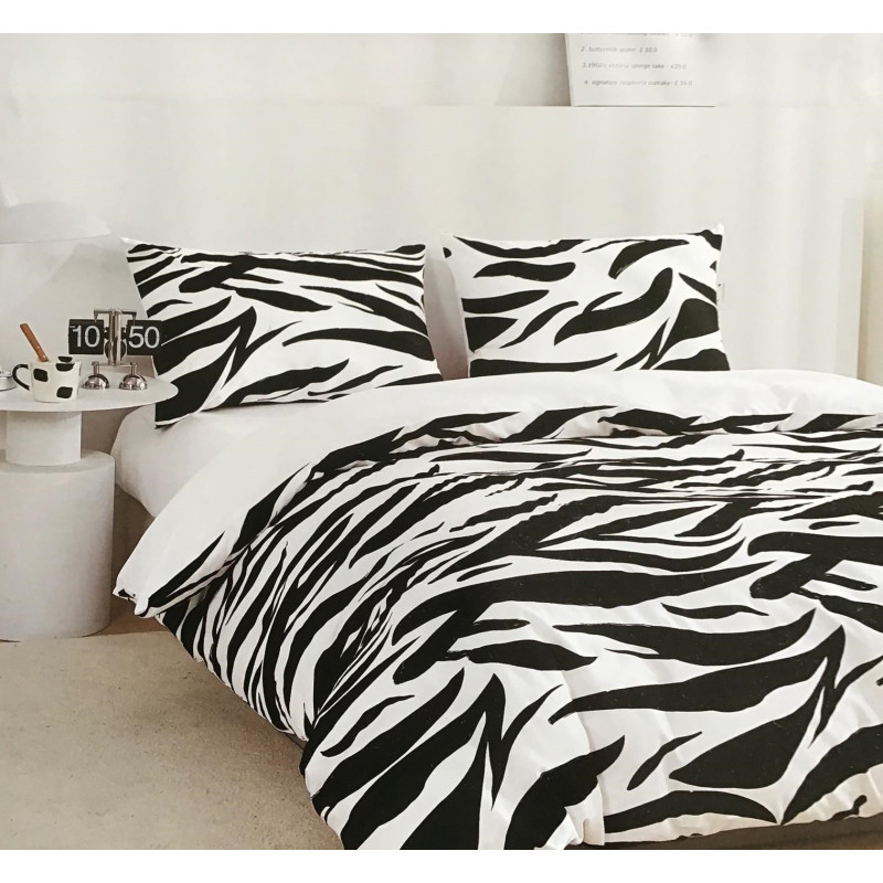 Pościel 140x200 Dwustronna Bawełna Satynowa Collection World Zebra