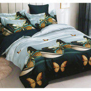 Pościel 3D Satyna Bawełniana 220/200 4cz Motyle
