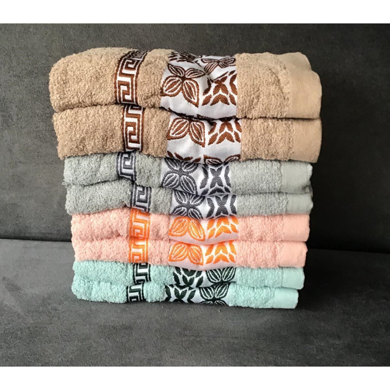 Komplet 8szt Ręczników Frotte Bawełna 100% Haft